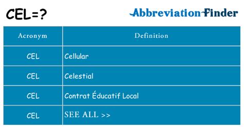 what does cel stand for